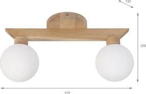 Plafoniera da soffitto ANTONIO 2xG9/5W/230V rovere/bianco