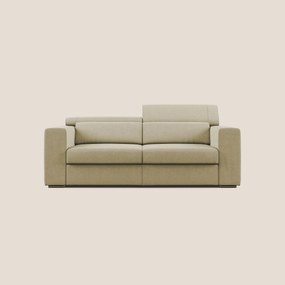 Vegas divano con poggiatesta reclinabili in microfibra smacchiabile T11 beige