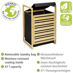 Cesto portabiancheria in tessuto 47 l Ecori - Wenko