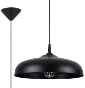 Sollux SL.1330 - Lampadario a sospensione con filo GINA 1xE27/15W/230V diametro 38 cm nero