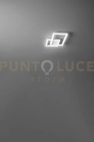 Plafoniera in alluminio colore bianco cross led 20w cct 3000k 4000k...