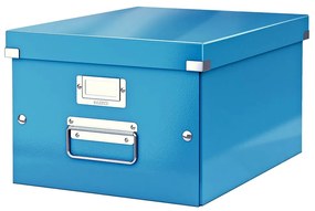 Scatola di cartone blu con coperchio 28x37x20 cm Click&amp;Store - Leitz