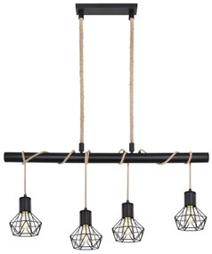 Globo 54017-4H - Lampadario a sospensione con filo PRISKA 4xE27/60W/230V