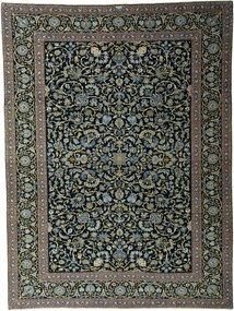 Kashan Tappeto persiano 370 x 280 Blu (Iran) Annodato A Mano