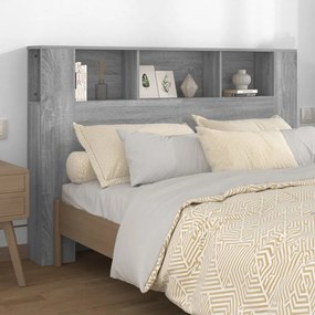 Testiera Con Scomparti Grigio Sonoma 160x18,5x104,5 Cm /