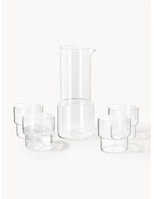 Set caraffa con bicchieri in vetro soffiato Gustave 5 pz