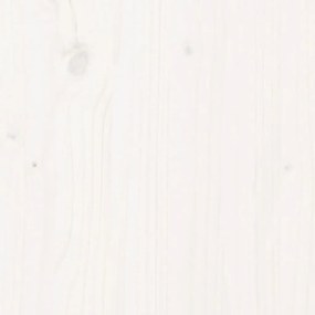 Panca da Giardino Bianca 80x38x45 cm Legno Massello di Pino