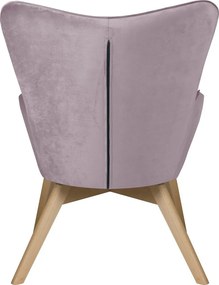 Poltrona lavanda con rivestimento in velluto Niko – Ropez