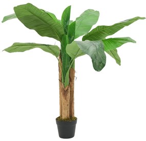 Albero Di Banano Artificiale 9 Foglie 120 Cm Verde /