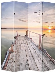 Paravento Pieghevole 160x170 Cm Stampa Lago /