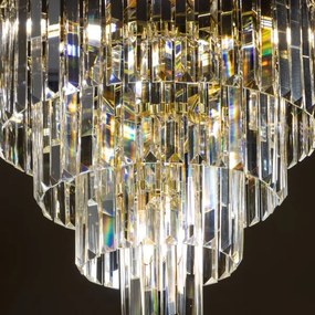 Brilagi - LED Lampadario di cristallo a sospensione con catena MOZART 5xE14/40W/230V oro