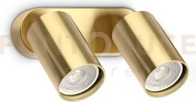 Dynamite faretto ottone orientabile 2 luci attacco gu10 16,5cm lamp...