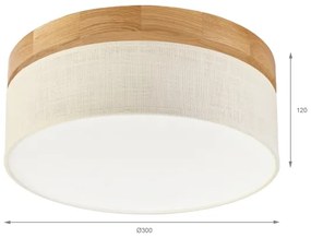 Brilagi - Plafoniera LED BELLADONNA LED/20W/230V Ø 30 cm crema/rovere