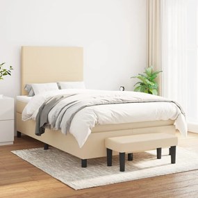 Giroletto A Molle Con Materasso Crema 120x200 Cm İn Tessuto /