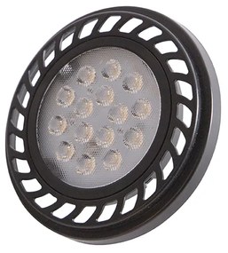 LED GU10 dimmerabile AR111 nero 8W 600 lm 2700K