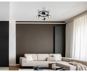 Globo 57917-3G - Faretto  MASON 3xGU10/25W/230V nero/oro