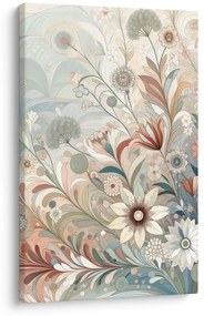 Quadro su tela – Fiori eleganti con linee sottili