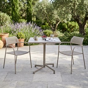 OPERA - set tavolo in alluminio cm 70 x 70 x 73 h con 2 poltrone Aviim