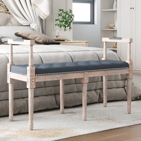 Panca Grigio Scuro 110x40x70 Cm İn Velluto /
