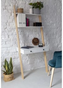 Piantana bianca con piano di lavoro e cassetto Leno - Ragaba