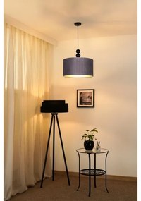 Duolla - Lampadario a sospensione con filo LYON 1xE27/15W/230V diametro 40 cm grigio