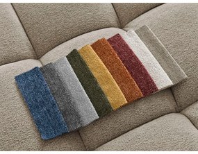 Divano angolare grigio tortora allungabile e con contenitore (penisola a sinistra/a U) con rivestimento in ciniglia Everest – Bobochic Paris