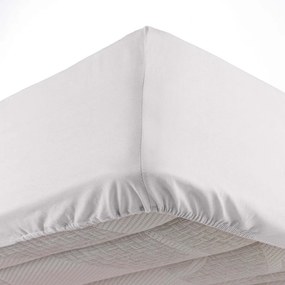 Lenzuolo bianco in microfibra elasticizzata 90x190 cm Oscar - douceur d'intérieur
