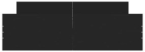 Giroletto con testiera e pediera nero 150x200 cm