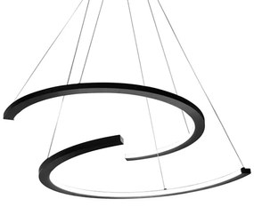 Lampadario LED a sospensione con filo DOUBLEMOON LED/30W/230V nero