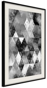 Poster  Abstract Diamonds  Cornice Quadri Cornice nera con pass-partout, Larghezza x Altezza Home decor 20x30