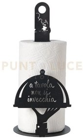 Porta rotolo da cucina moderno a tavola non si invecchia nero in fe...