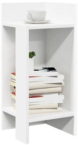 Tavolini Laterali 2pz Con Ripiano Bianco 25,5x27x60 Cm /