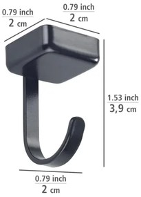 WENKO 71149800 - Ganci JET 2,2x3,9 cm nero/argento