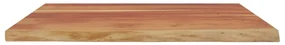 Piano scrivania 90x80x2,5 rettangolare legno acacia bordi vivi