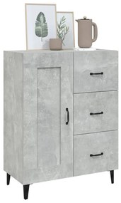 Credenza grigio cemento 69,5x34x90 cm in legno multistrato