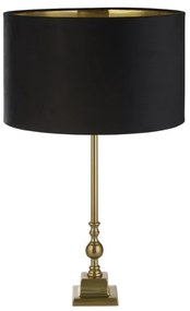 Searchlight EU81214BK - Lampada da tavolo WHITBY 1xE27/10W/230V nero/oro