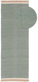 benuta Pop Tappeto passatoia in lana Karla Menta 70x200 cm - Tappeto fibra naturale
