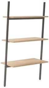 Scaffale pendente a 3 livelli marrone chiaro e nero 64x34x116cm