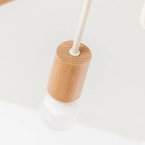 Lampadario a plafone OXFORD 5xE27/15W/230V pino/crema