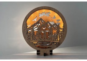 Li-Go 23583/DUB2 - Lampada da tavolo decorativa dimmerabile a LED/12W/230V 20x22 cm rovere