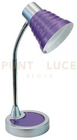 Lampada da scrivania leonardo viola 1 luce attacco e14 13x39cm