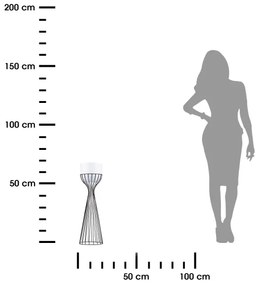 Vaso da fiori in metallo LOFT 56x20 cm nero/bianco