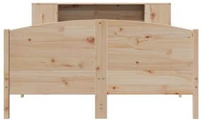 Letto libreria senza materasso 135x190 cm in legno di pino