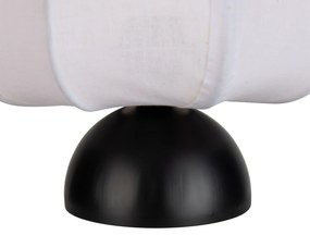 Lampada da tavolo Japandi nera con paralume bianco - Nori