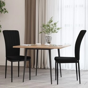 Sedie Da Pranzo 2 Pz Nere İn Velluto /