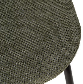 Set di 4 sedie da pranzo verdi con schienale in legno Cleo - Ixia