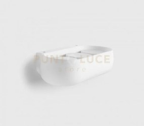 Mysia applique a parete 3 luci  attacco gx53 in gesso bianca 27,5x12cm