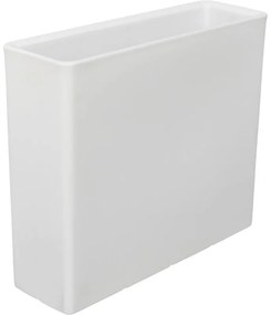 Fioriera Voghera in polietilene bianco H 77 x L 90 x P 29 cm