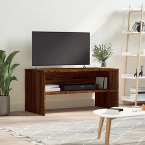 Mobile porta tv rovere marrone 80x40x40 cm in legno multistrato
