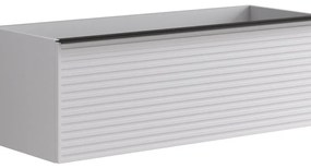 Mobile da bagno sotto lavabo Pixel stripes bianco laccato L 120 x H 40 x P 45.5 cm 2 cassetti, lavabo non incluso